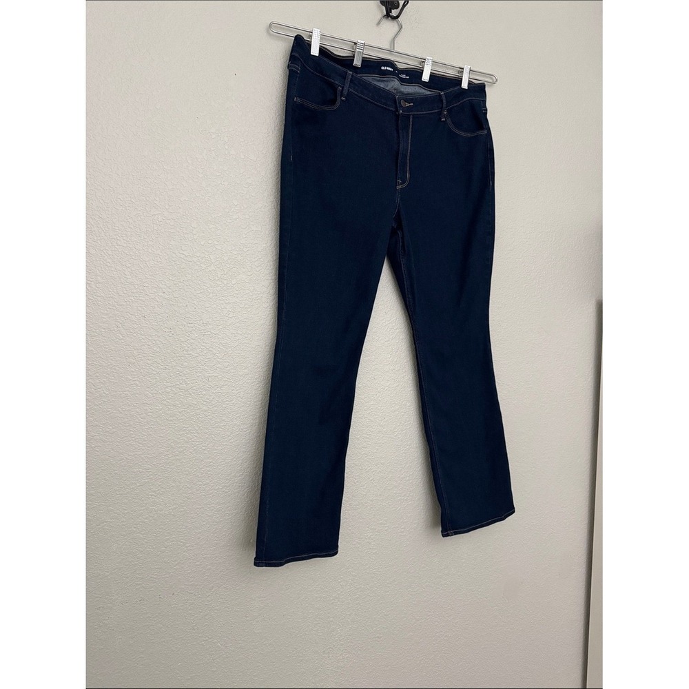 Old Navy Wow Boot-Cut Mid Rise Dark Wash Denim Jeans Size 18 - Picture 3 of 10